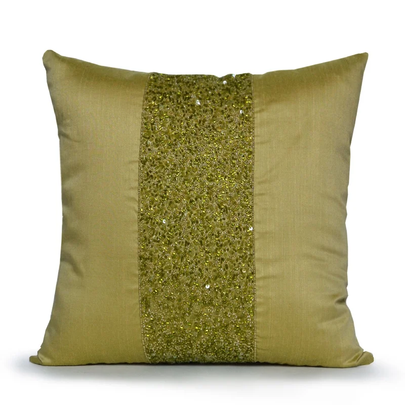 Chartreuse Green Decor Pillow, Cushion Cover Faux Silk,Decorative pillow