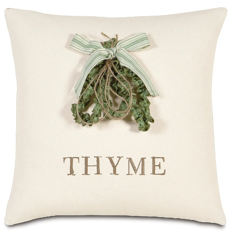 Garden Thyme Throw Pillow Cover 18x18