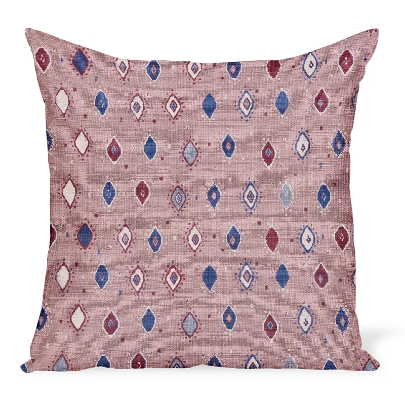 Peter Dunham Textiles Oona in Pale Pink/Indigo Pillow