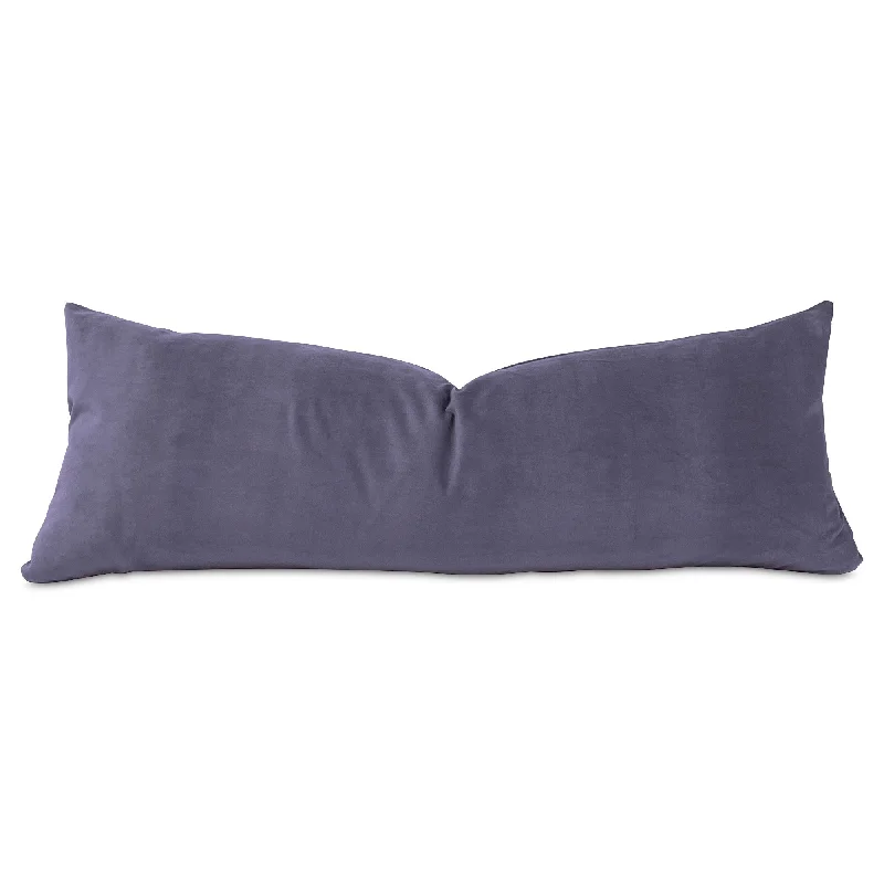 Velvet Extra Long Lumbar Pillow Cover 13x36 in Lavender