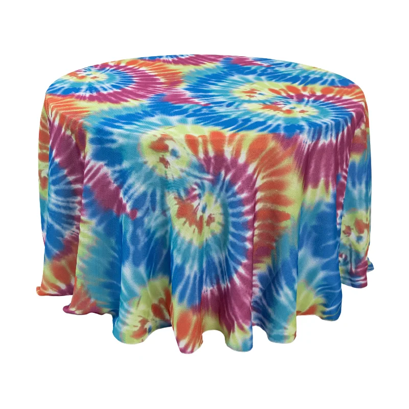 Tie-Dye Polyester 108" Round Tablecloth