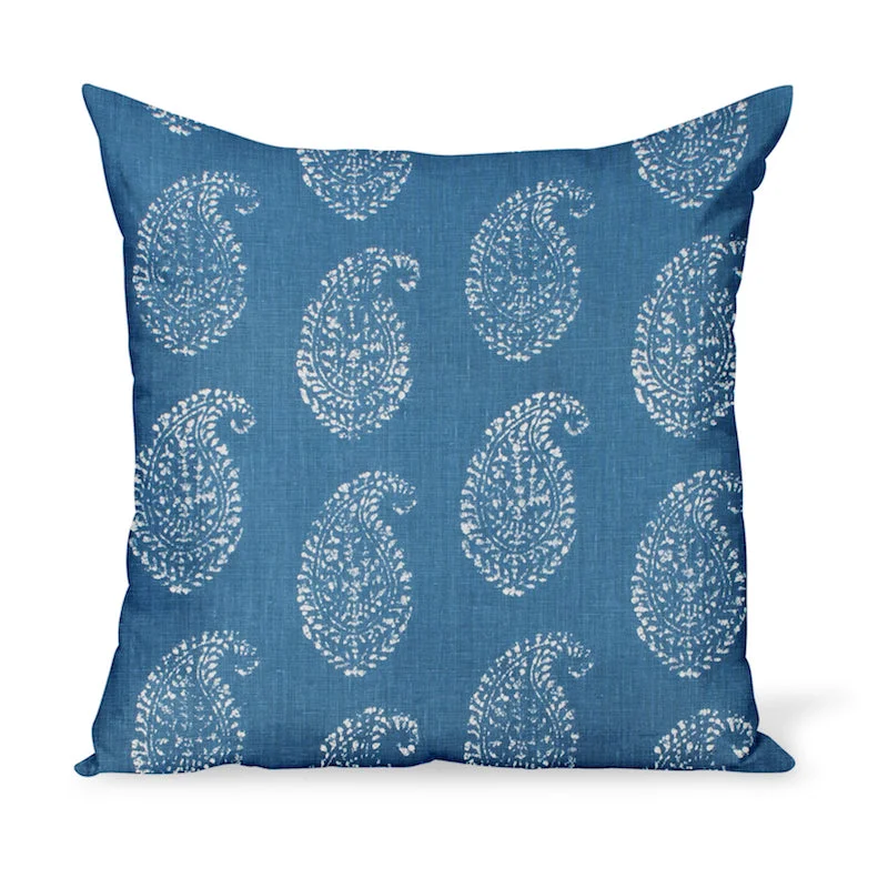 Peter Dunham Textiles Kashmir Paisley in Indigo Pillow