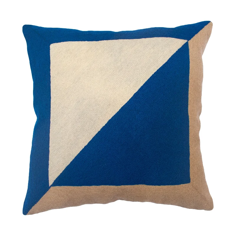 MARIANNE SQUARE PILLOW - BLUE