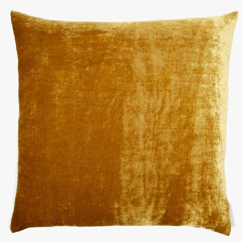 New Gold | Solid Silk Velvet Collection | Pillow