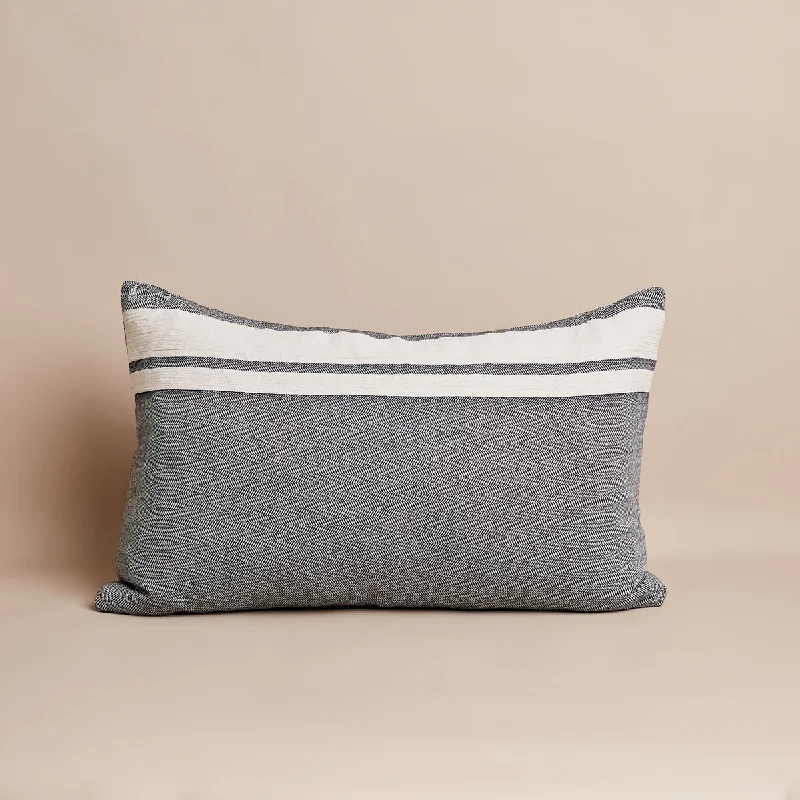 Siyah Cotton/Linen Lumbar Cushion