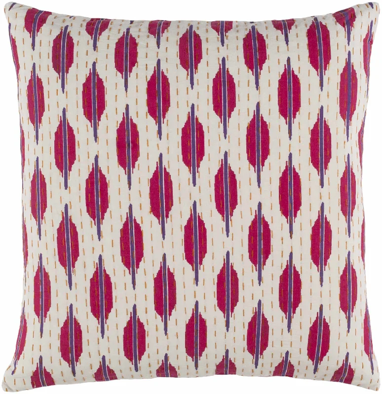 Bedworth Red Ikat Pattern Throw Pillow - Clearance