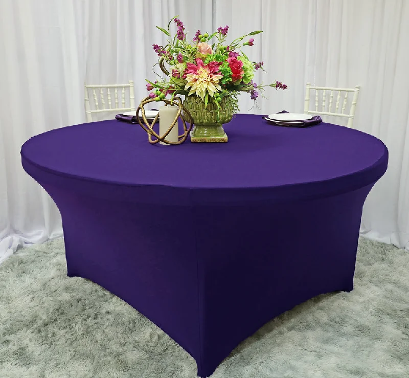 4 Ft Round Spandex (220 GSM) Table Cover - Regency Purple (1pc)