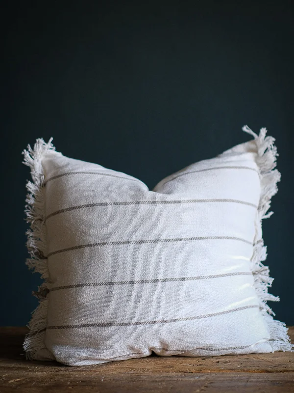 Taylor Striped with Frayed Edge Pillow | 22"