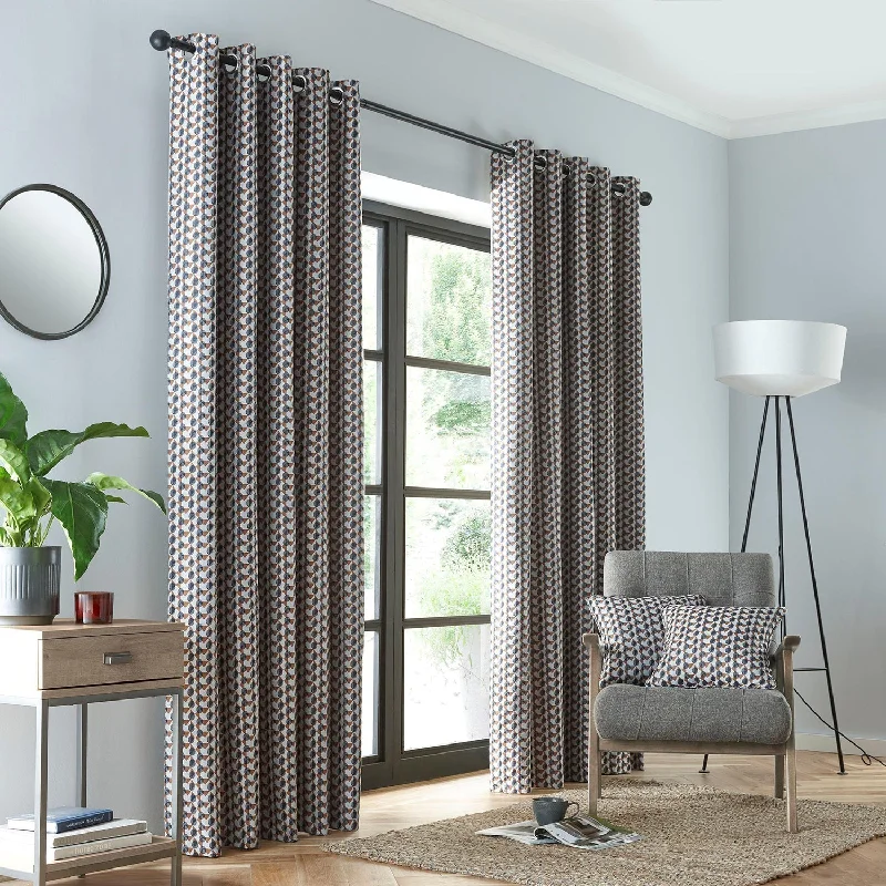 Prado Terracotta Eyelet Curtains