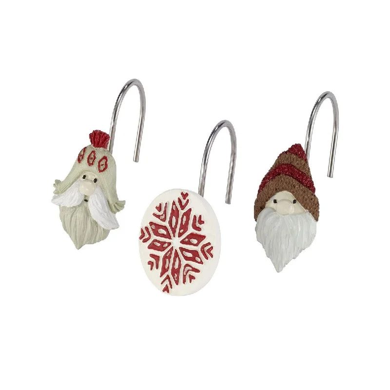 Avanti Christmas Gnomes Shower Hooks - Multicolor