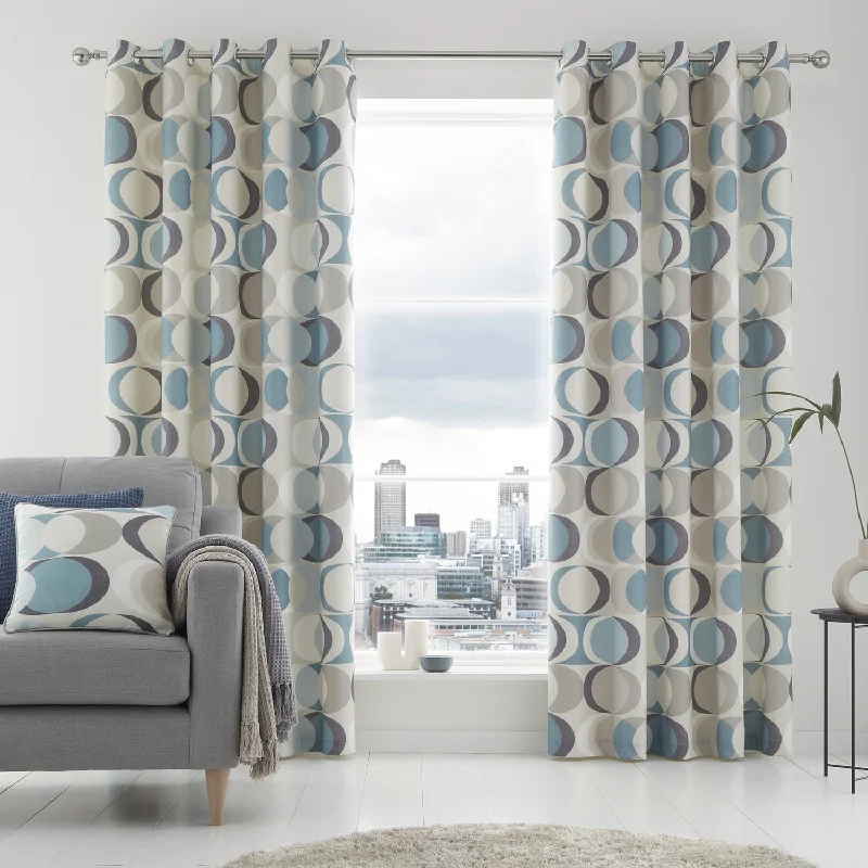 Sander Duck Egg Blue Eyelet Curtains