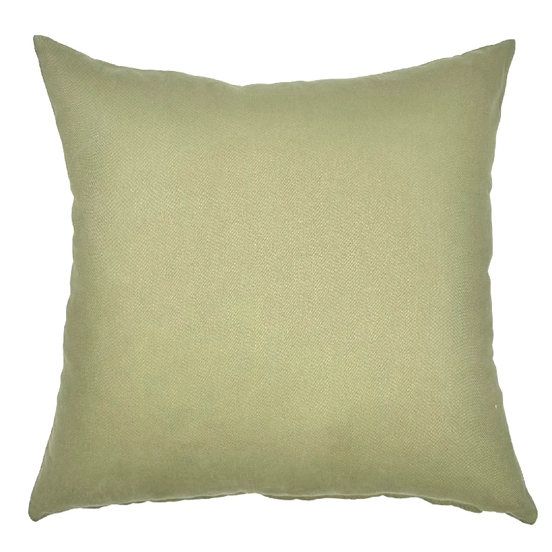 Olive Green Canvas Throw Pillow Cover 20x20