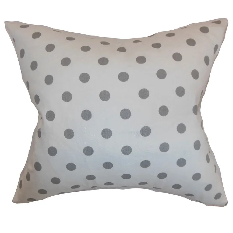 Nancy Polka Dots Euro Sham White Storm Twill