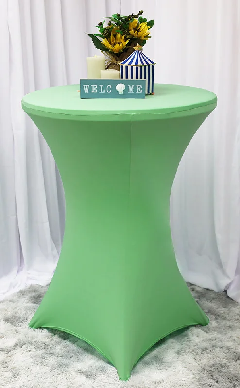 30"x42" Cocktail Spandex (220 GSM) Table Cover - Sage Green (1pc)