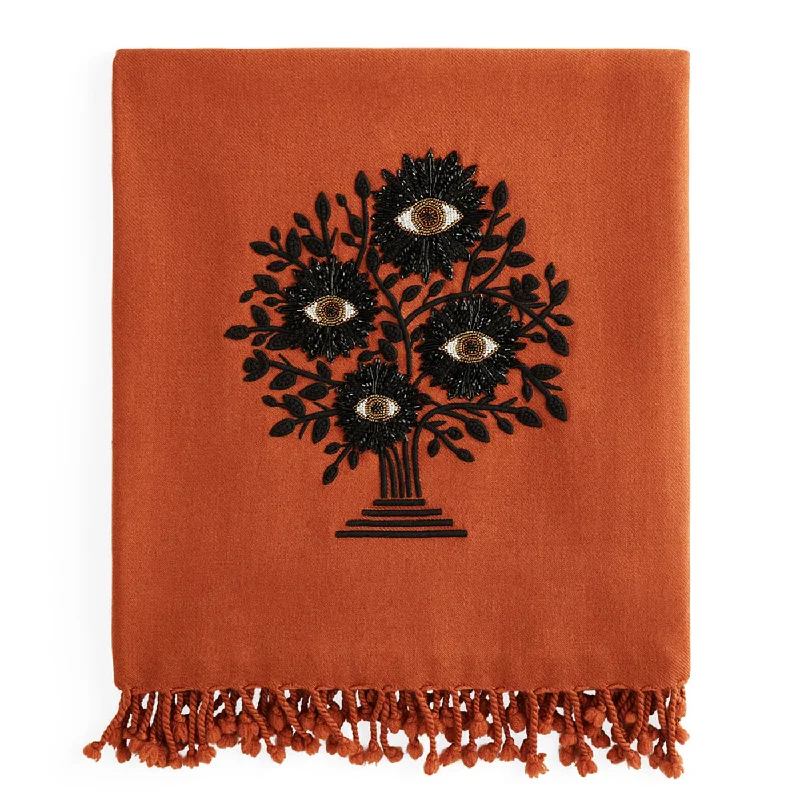 Tree of Eyes Embellished Throw