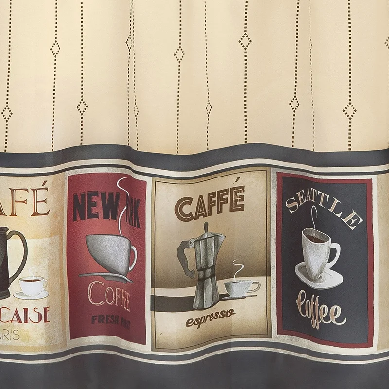 Cozy Cafe Printed Tier & Valance Set - 2 Sizes