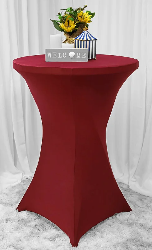 30"x42" Cocktail Spandex (220 GSM) Table Cover - Apple Red (1pc)