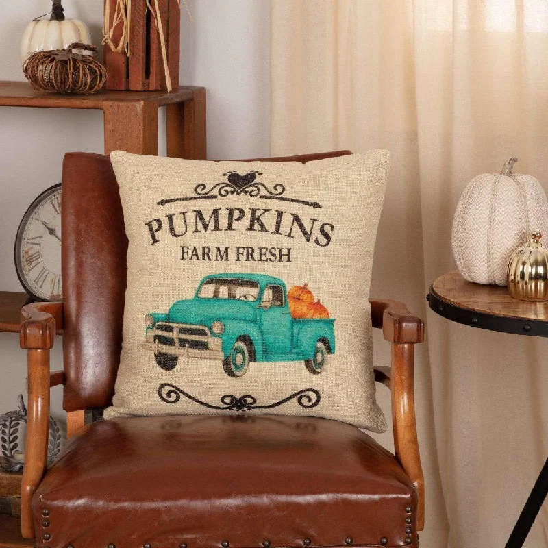 Fall on the Farm Truck Pillow 18x18 VHC Brands