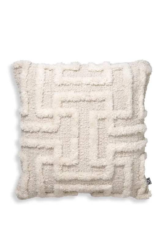 Maze Patterned Wool Cushion | Eichholtz Amphion