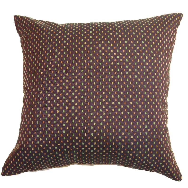 Landon Dots Euro Sham Brown