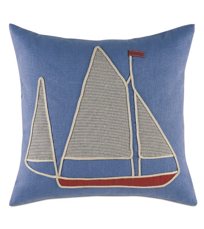 Nautical Underway Outdoor Throw Pillow Cover 20x20