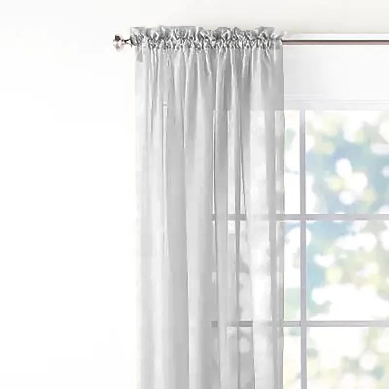 Emelia Gray Sheer Voile Curtains