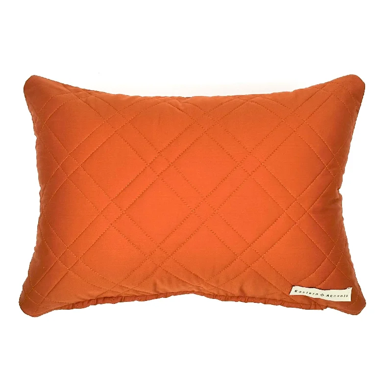 Orange Bohemian Cotton Lumbar Pillow Cover 12x16"