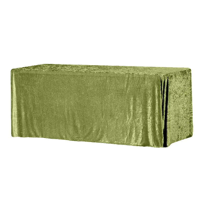 Velvet 90"x132" Rectangular Tablecloth - Dark Sage Green