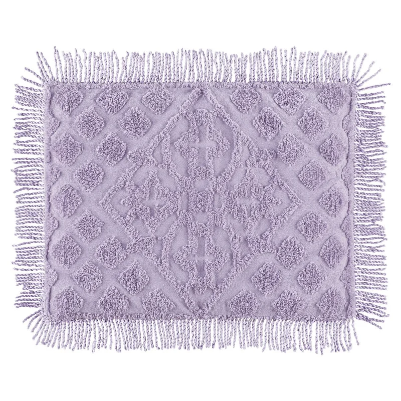 Lavender Textured Design Royalty Chenille Pillow Sham