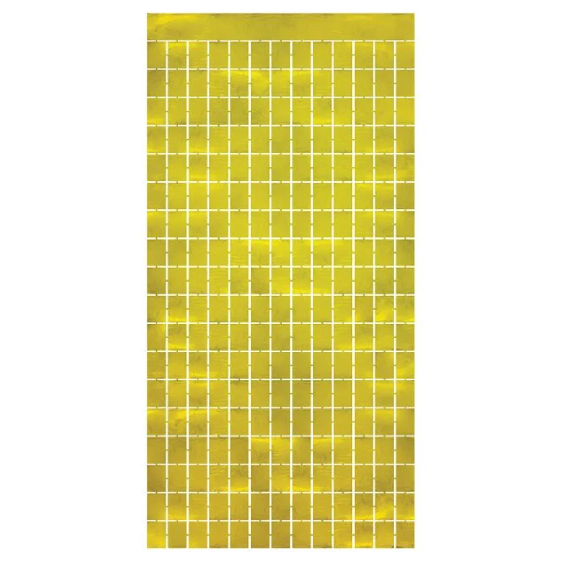 Gold Metallic Square Party Backdrop - 97cm x 1.98m