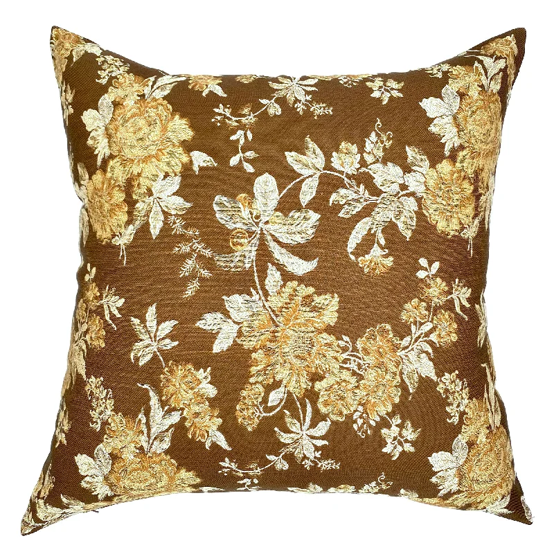 Shabby Chic Vintage Floral Throw Pillow Cover 24x24