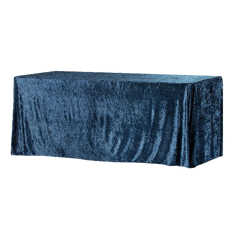 Velvet 90"x156" Rectangular Tablecloth - Navy Blue