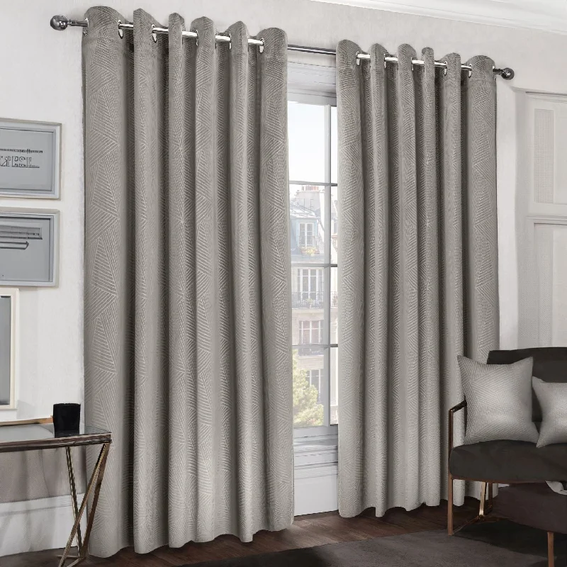 Midnight Stone Embossed Velvet Thermal Blackout Eyelet Curtains