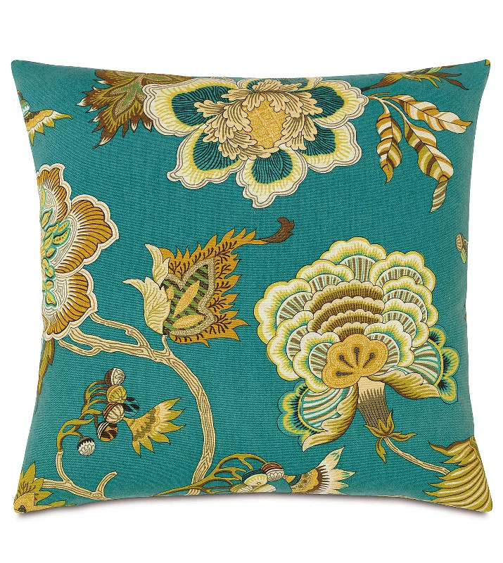 McQueen Exotic Floral Throw Pillow Cover 20x20