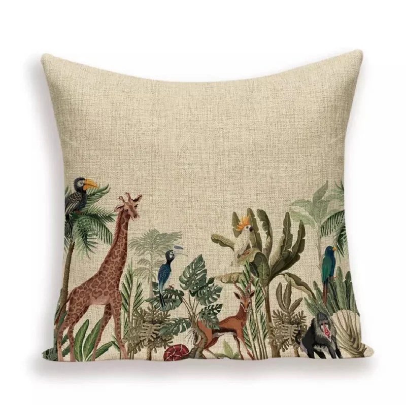 Cushion cover linen - Giraffe