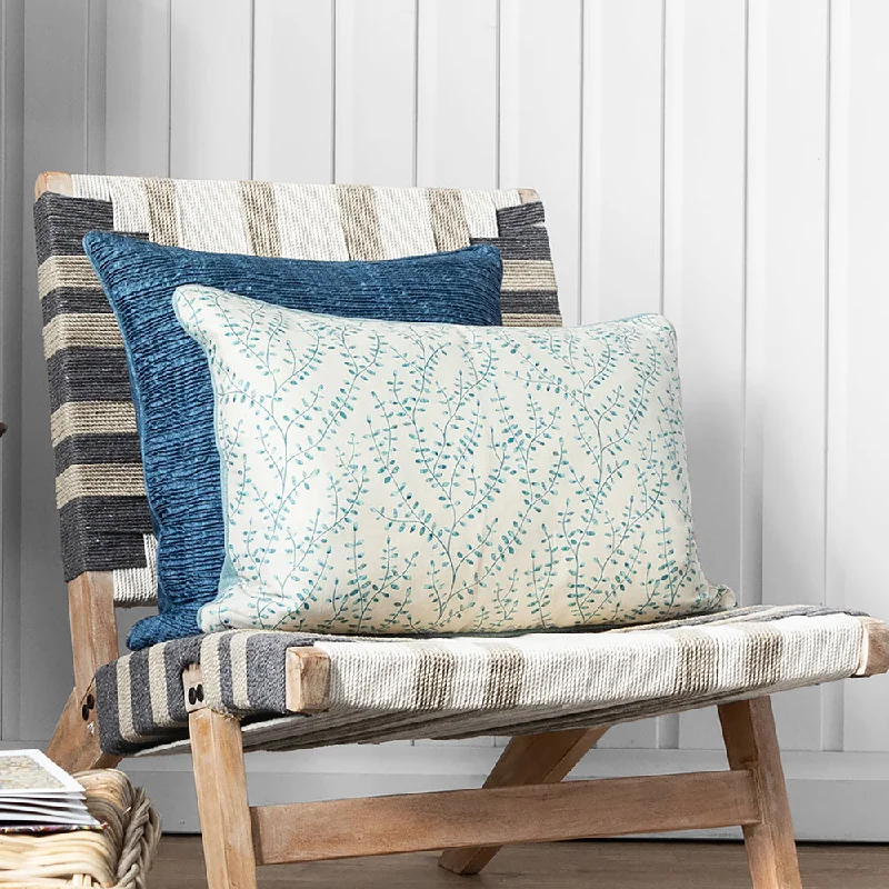 Eden Printed Feather Cushion Ocean