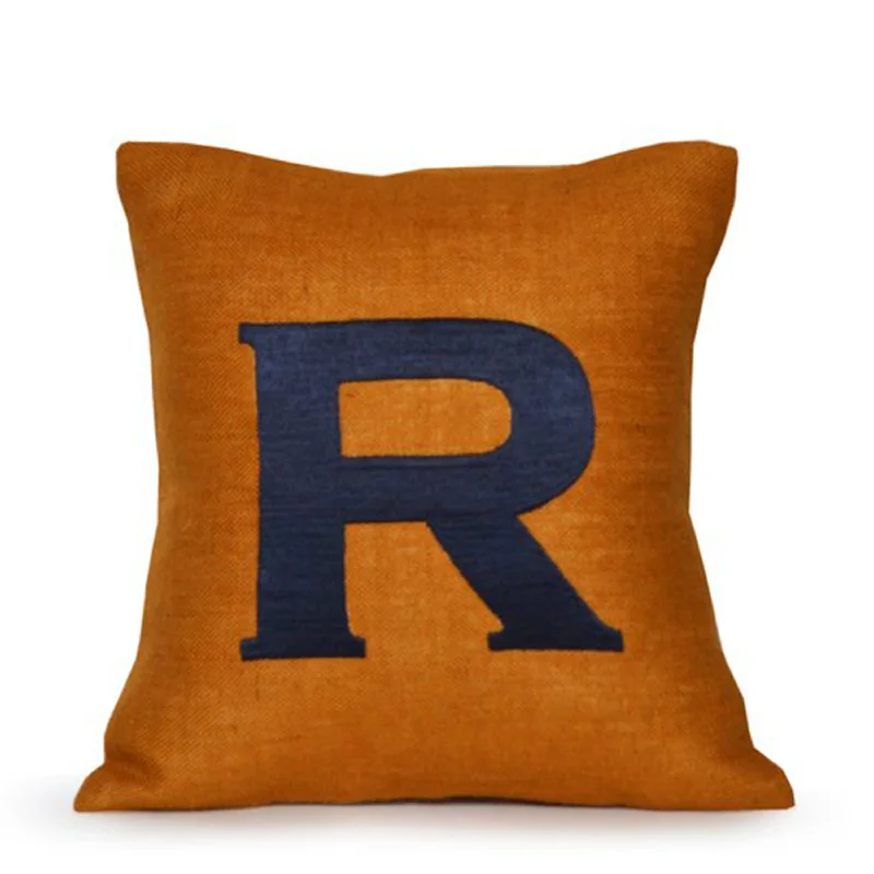 Monogram Pillows, Burlap Throw Pillow, Custom Letter Pillows,Decorative pillow