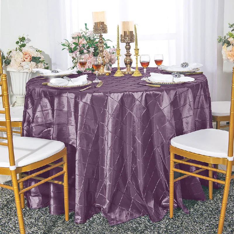 132" Round Pintuck Taffeta Tablecloth - Wisteria (1pc)