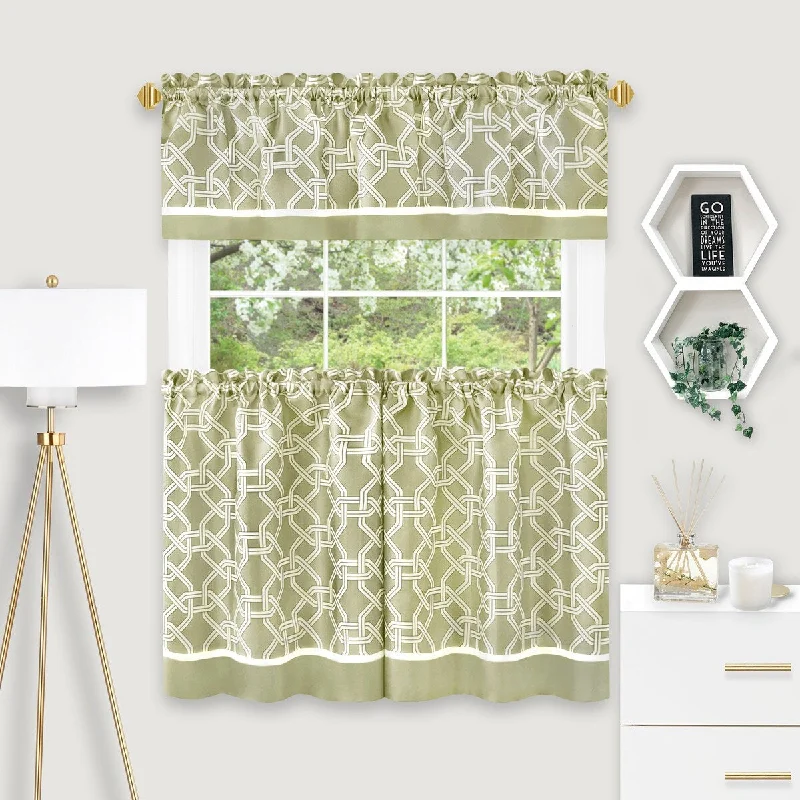 Arlington Curtain Tier and Valance Set - 58x24/58x13