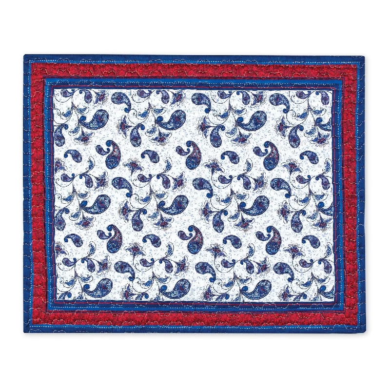 Americana All-Over Paisley Pattern Border Pillow Sham