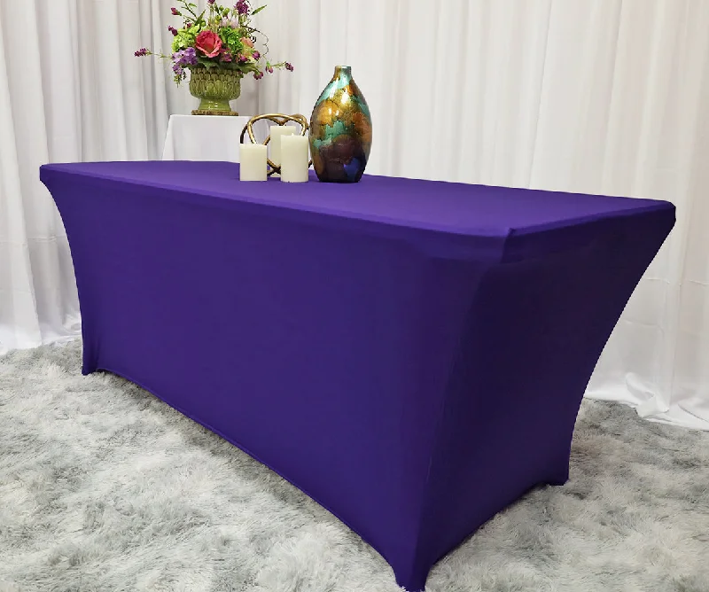 5 Ft Rectangular Spandex (220 GSM) Table Cover - Regency Purple (1pc)