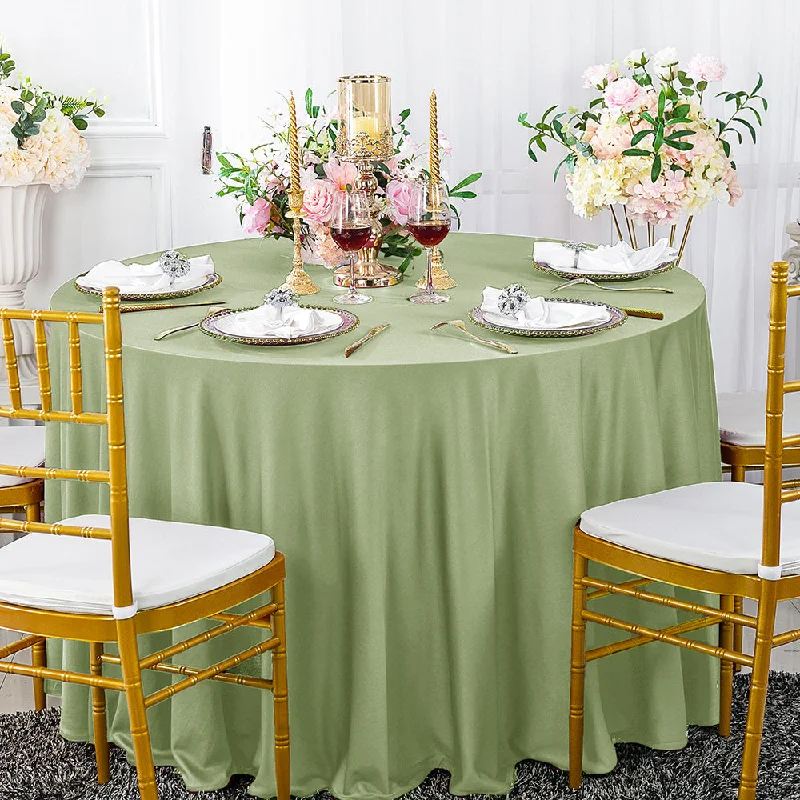 132" Round Scuba (Wrinkle-Free) (240 GSM) Tablecloth - Sage Green (1pc)