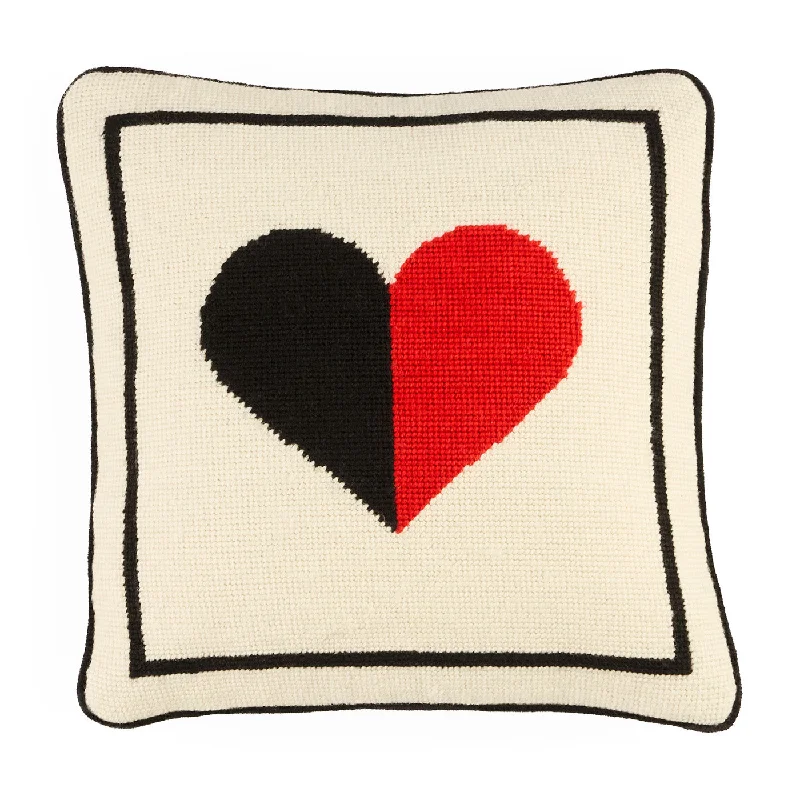 Hearts Needlepoint Pillow