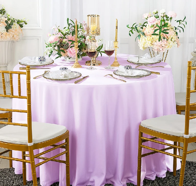 120" Seamless Round Scuba (Wrinkle-Free) (240 GSM) Tablecloth - Lavender (1pc)