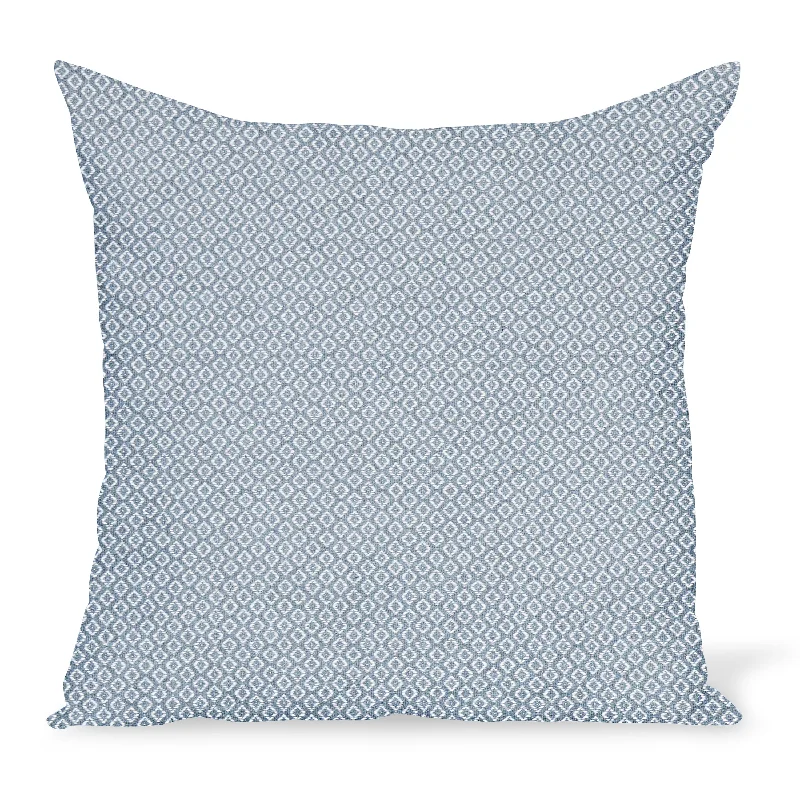 Peter Dunham Textiles Outdoor Heera in White/Ocean Pillow