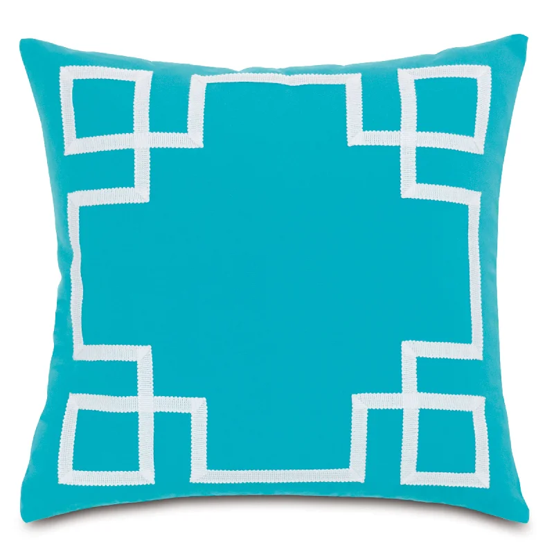 Turquoise Outdoor Throw Pillow Cover 20x20