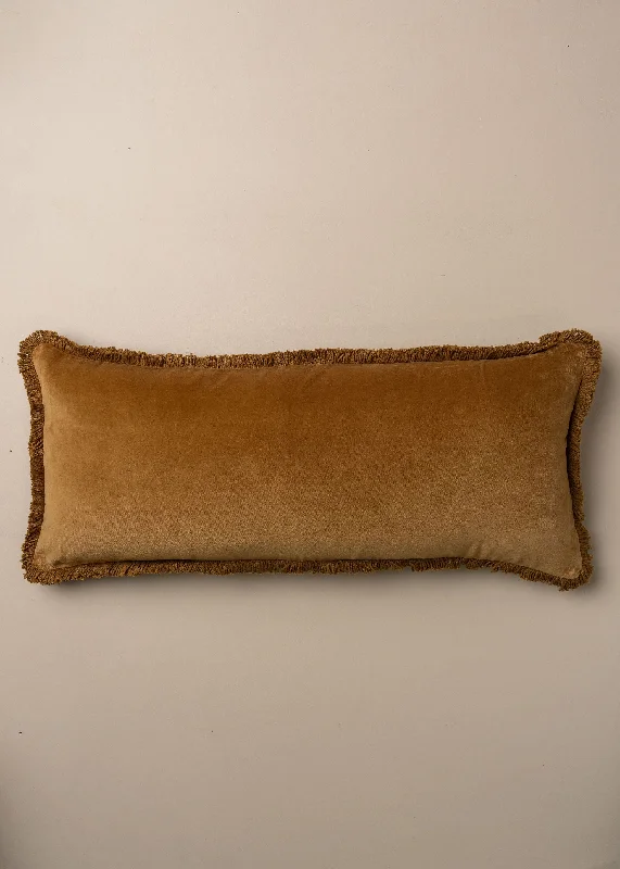 Velvet Bolster Cushion | Nutmeg