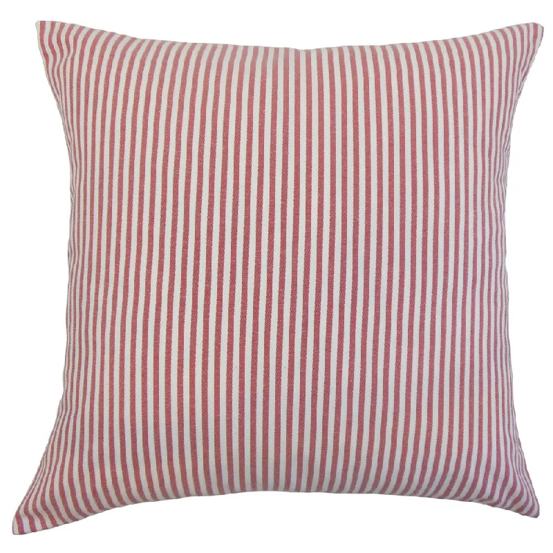 Ira Stripes Euro Sham Red