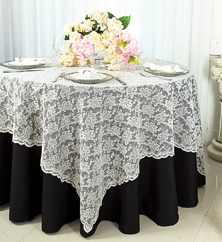 72"x72" Square Caspari Lace Tablecloth/Table Overlay Toppers - Ivory (1pc)