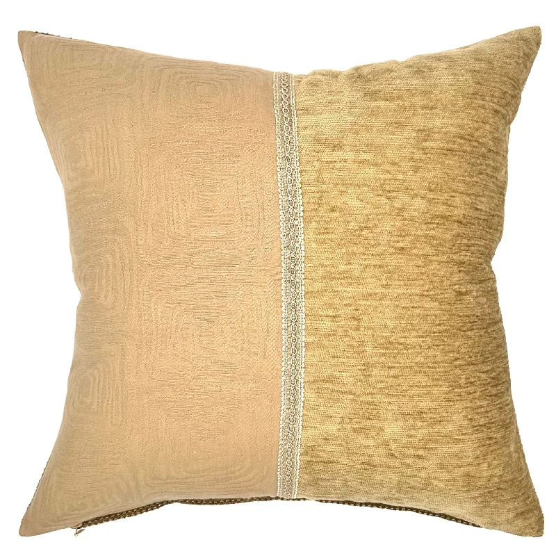 Tan/Beige Geometric Throw Pillow Cover 20x20